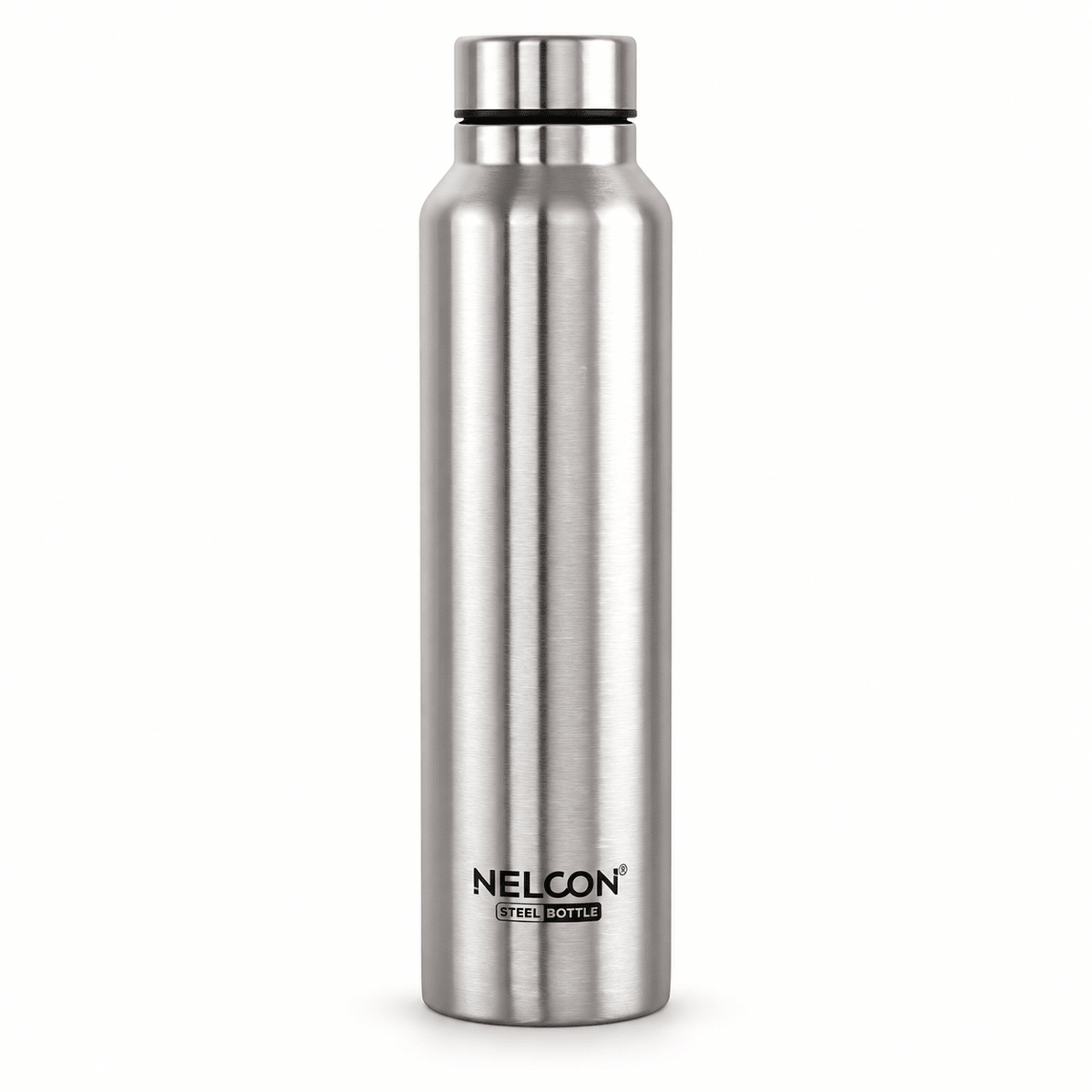 Nelcon Dew 1 litre silver stainless steel water bottle