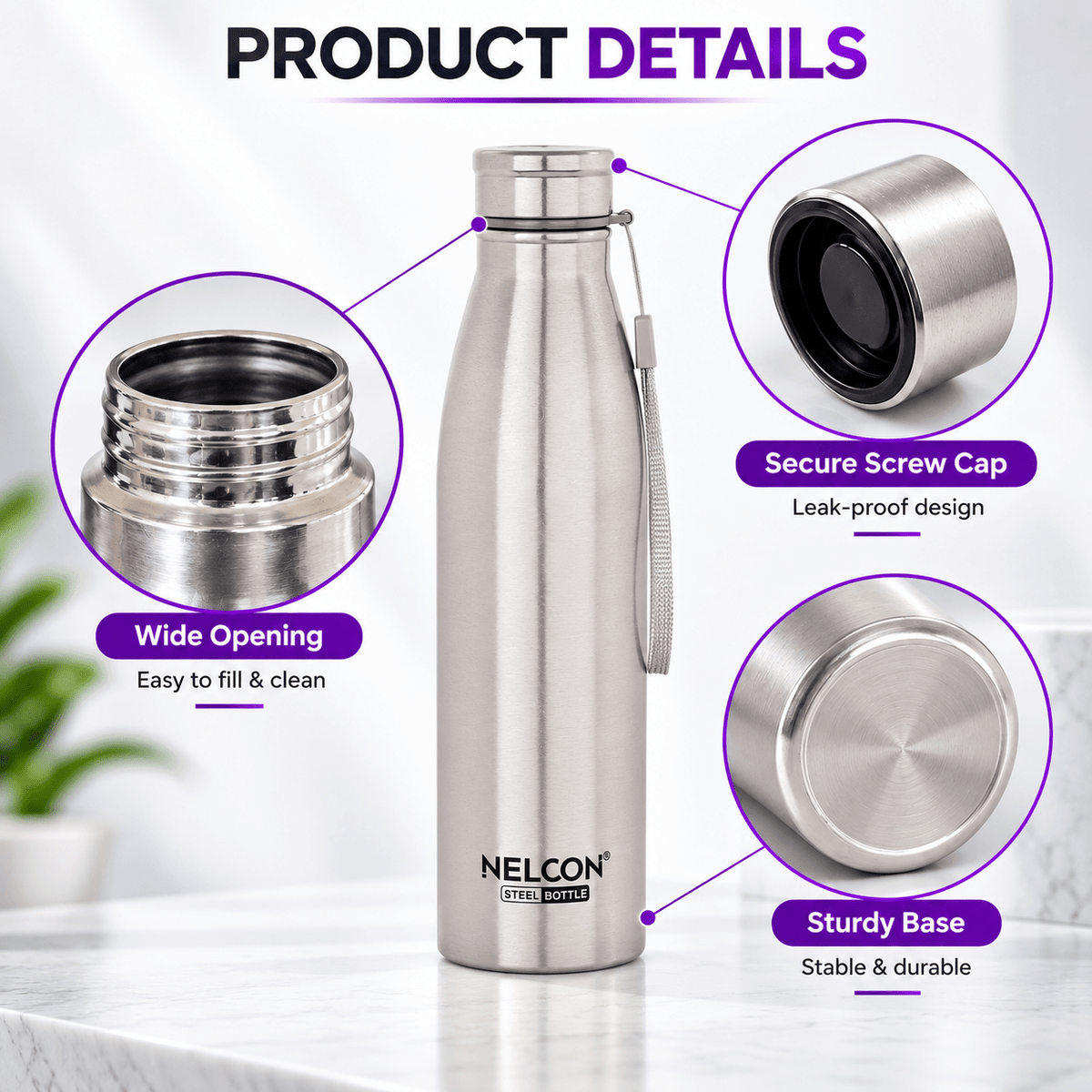 Ooze Stainless Steel Bottle - 750ml - NelconIndustries