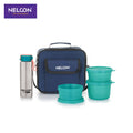 Rexo Lunch Bag with 350ml Bottle & 4 Tiffins - NelconIndustries