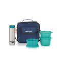 Rexo Lunch Bag with 350ml Bottle & 4 Tiffins - NelconIndustries