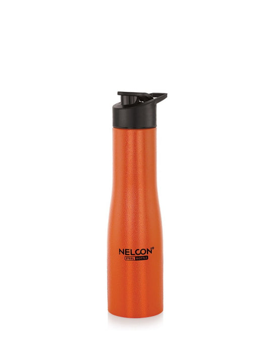 Nelcon Rio orange water bottle stainless steel with sipper cap, 1000ml