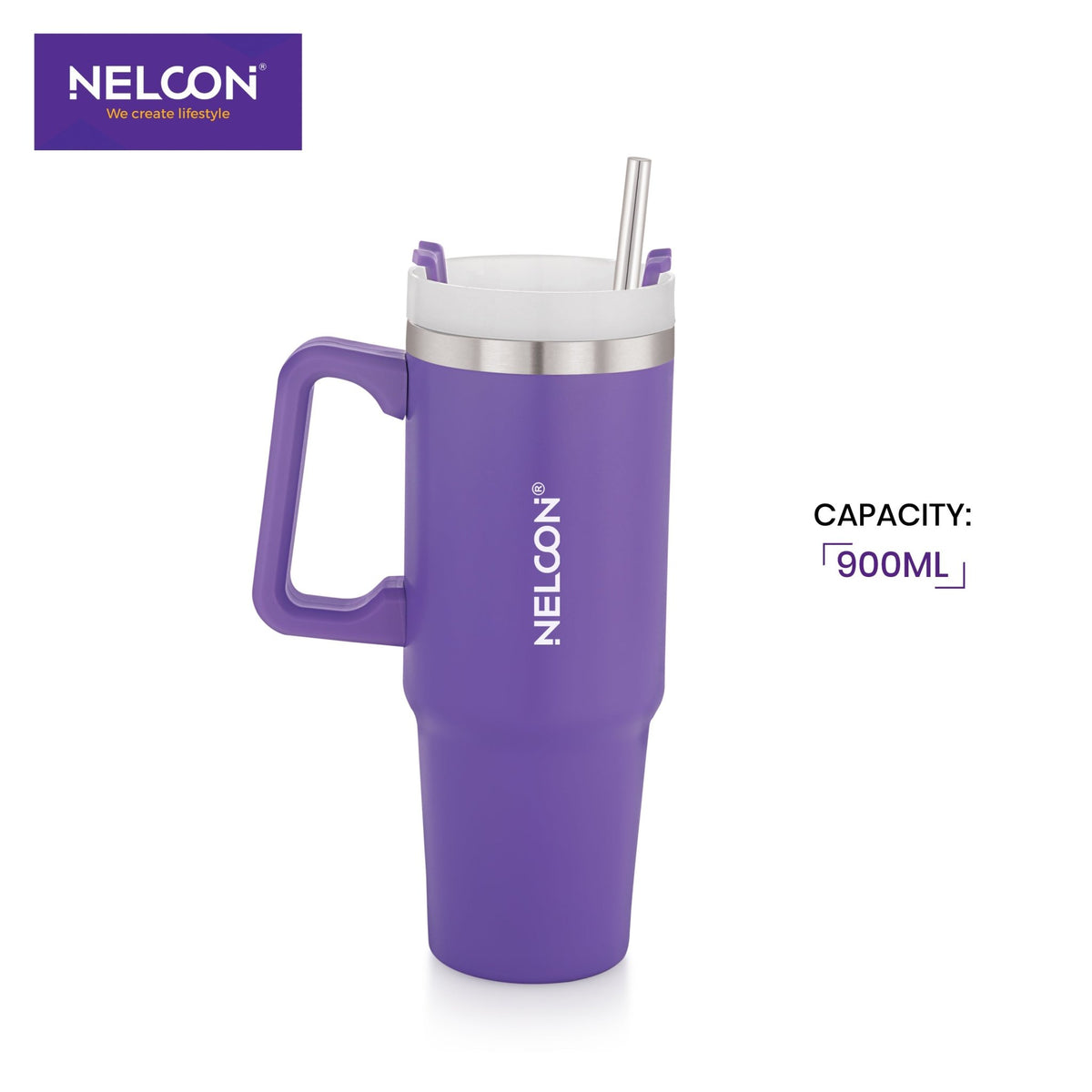 SipJoy Vacuum Insulated Stainless Steel Tumbler - 900ml - NelconIndustries