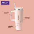 SipJoy Vacuum Insulated Stainless Steel Tumbler Light Pink - 900ml - NelconIndustries