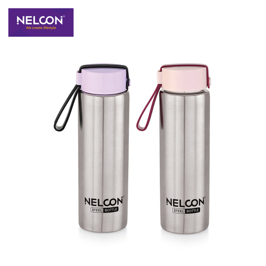 SlimFizz Silver 350ml Stainless Steel Bottle 2pc Gift Set