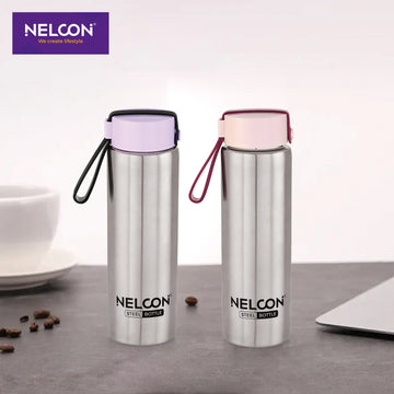 SlimFizz Silver 350ml Stainless Steel Bottle 2pc Gift Set