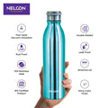 Stark Deep Blue Insulated Stainless Steel Bottle 1000ml - NelconIndustries