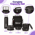 TitanPro 750ml Bottle & Lunch Bag with 4 Tiffins - NelconIndustries