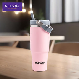 Travel Mate Insulated Stainless Steel Tumbler Pink- 900ml - NelconIndustries