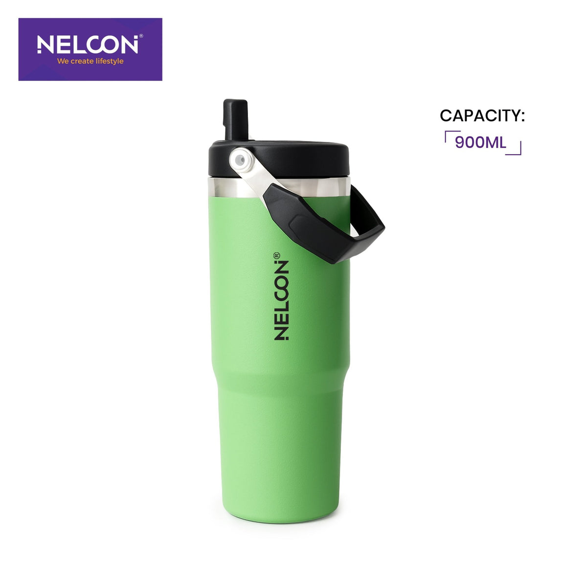 Travel Mate Vacuum Insulated Stainless Steel Tumbler Green- 900ml - NelconIndustries