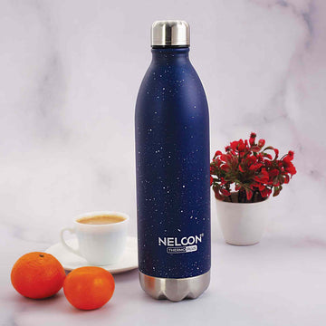 Nelcon Spattex Blue cola thermo plus insulated 24 hours hot and cold water bottle 1 litre