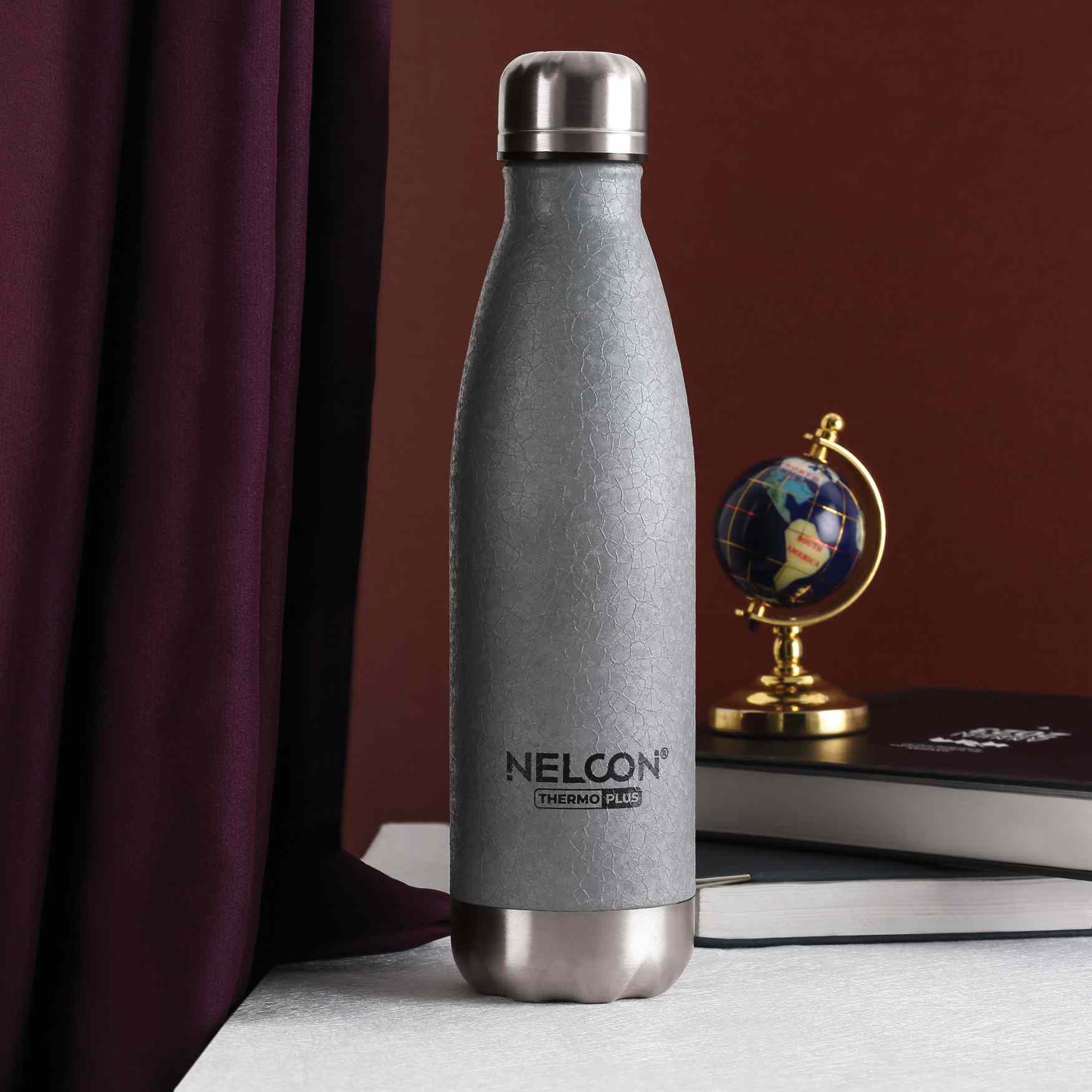 Nelcon Crocz Grey cola thermo plus hot and cold bottles, 500ml