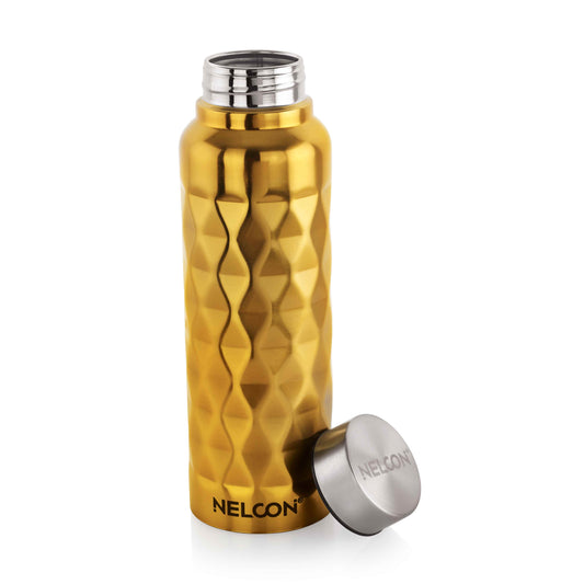 Nelcon Frozen gold water bottle stainless steel, 1000ml