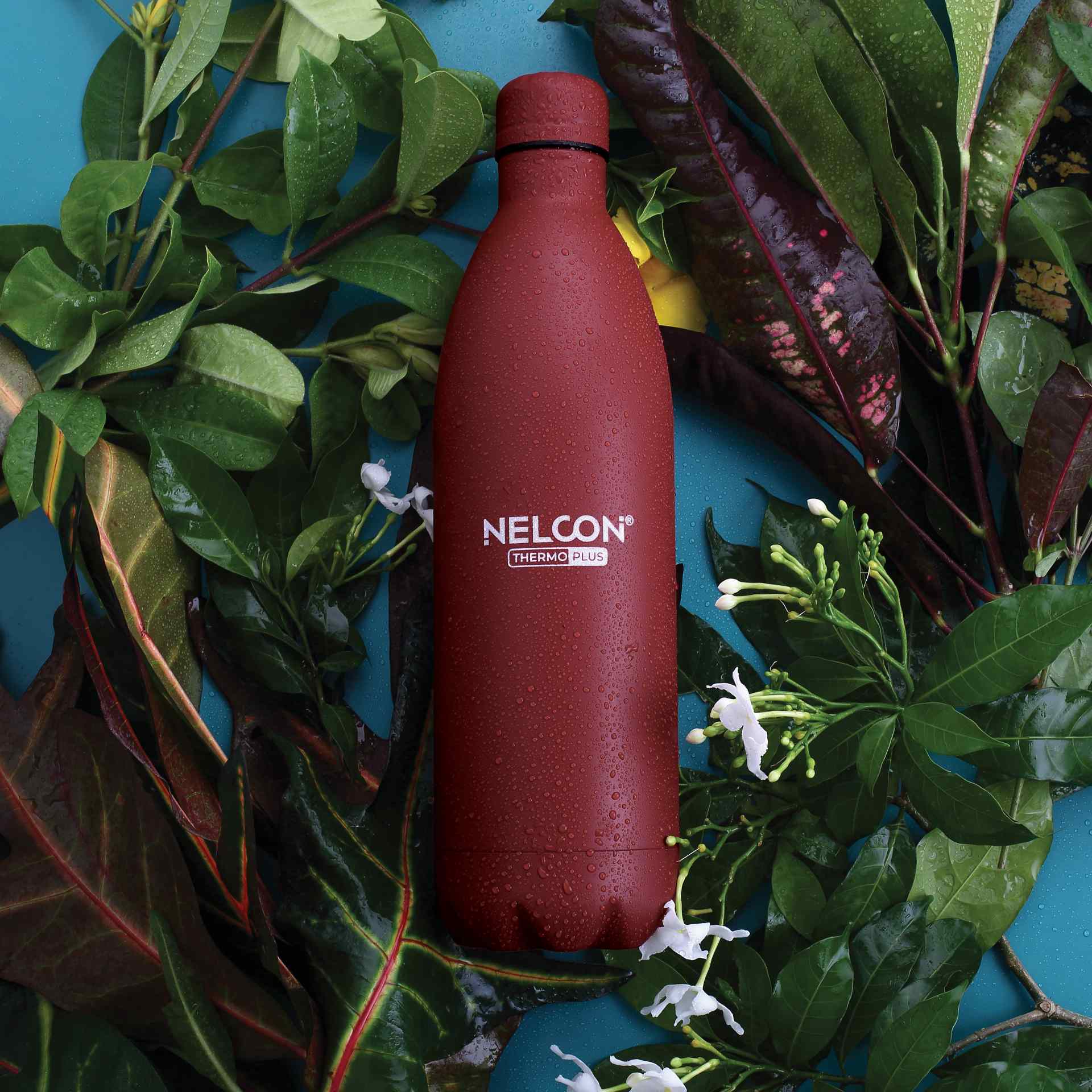 Nelcon Cola dusky red thermo plus insulated 24 hours hot and cold water bottle 1 litre
